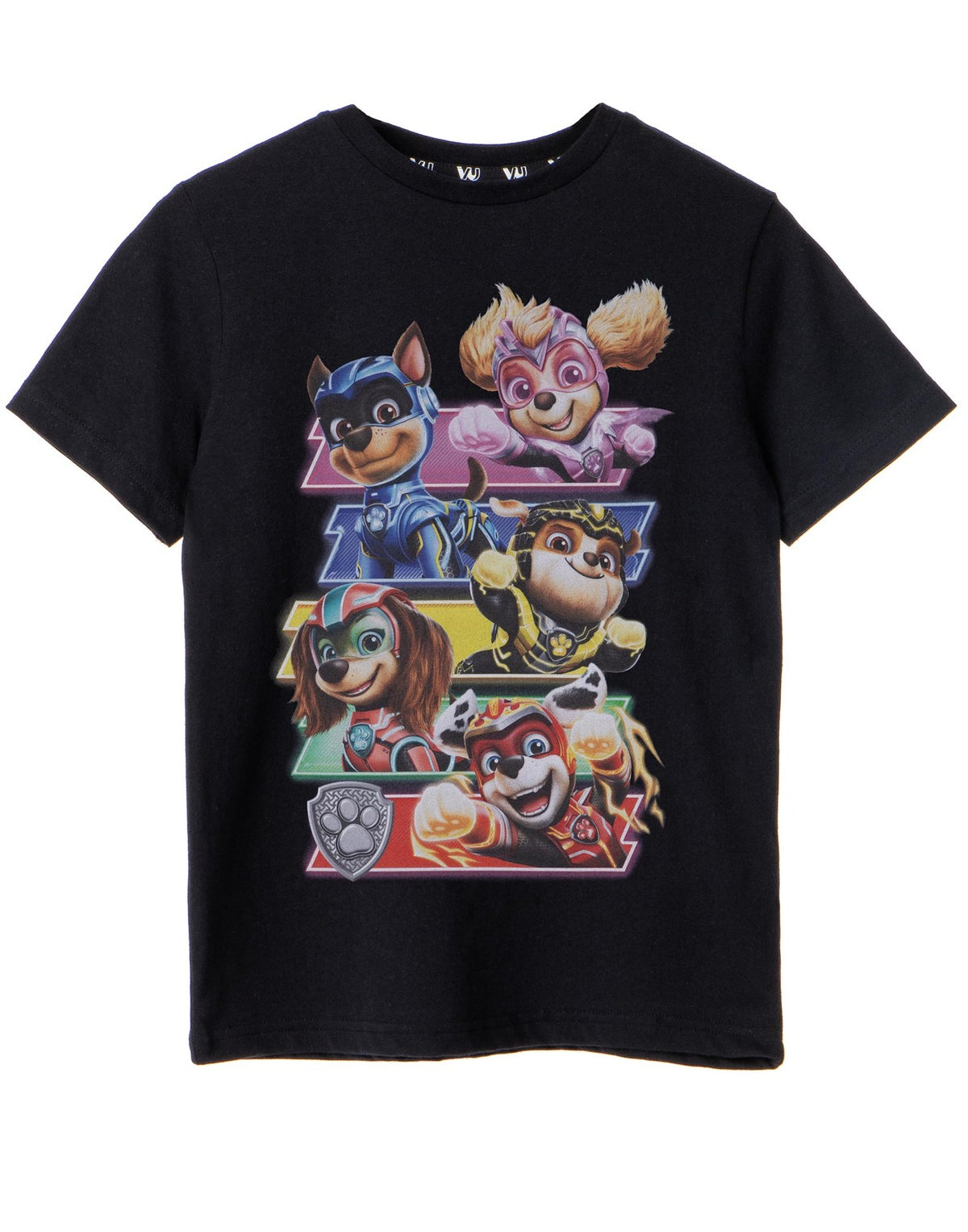 Paw Patrol Short Sleeved T-Shirt | Unisex Kids Black | Official Merch