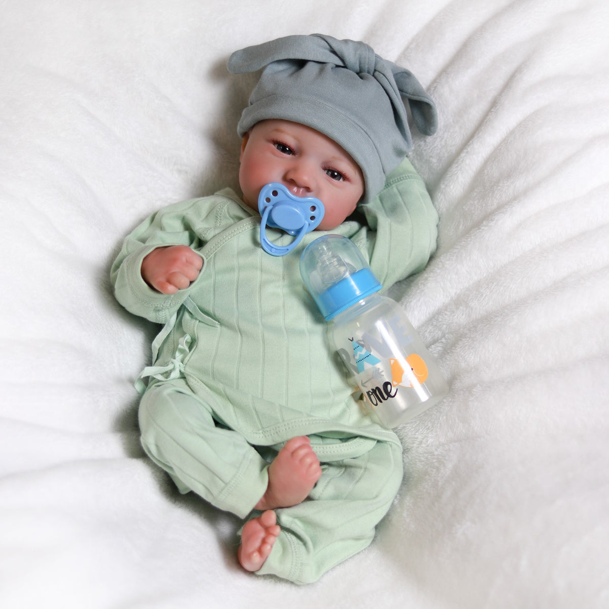18" Reborn Dolls Life Like Newborn Baby Vinyl Silicone Realistic Boy Doll Gift