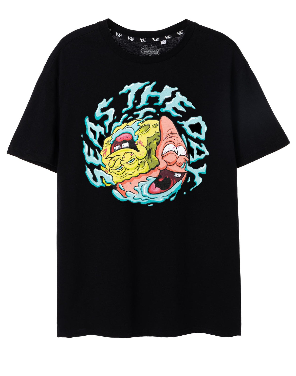 SpongeBob SquarePants Short Sleeved T-Shirt | Mens Black | Official Merch