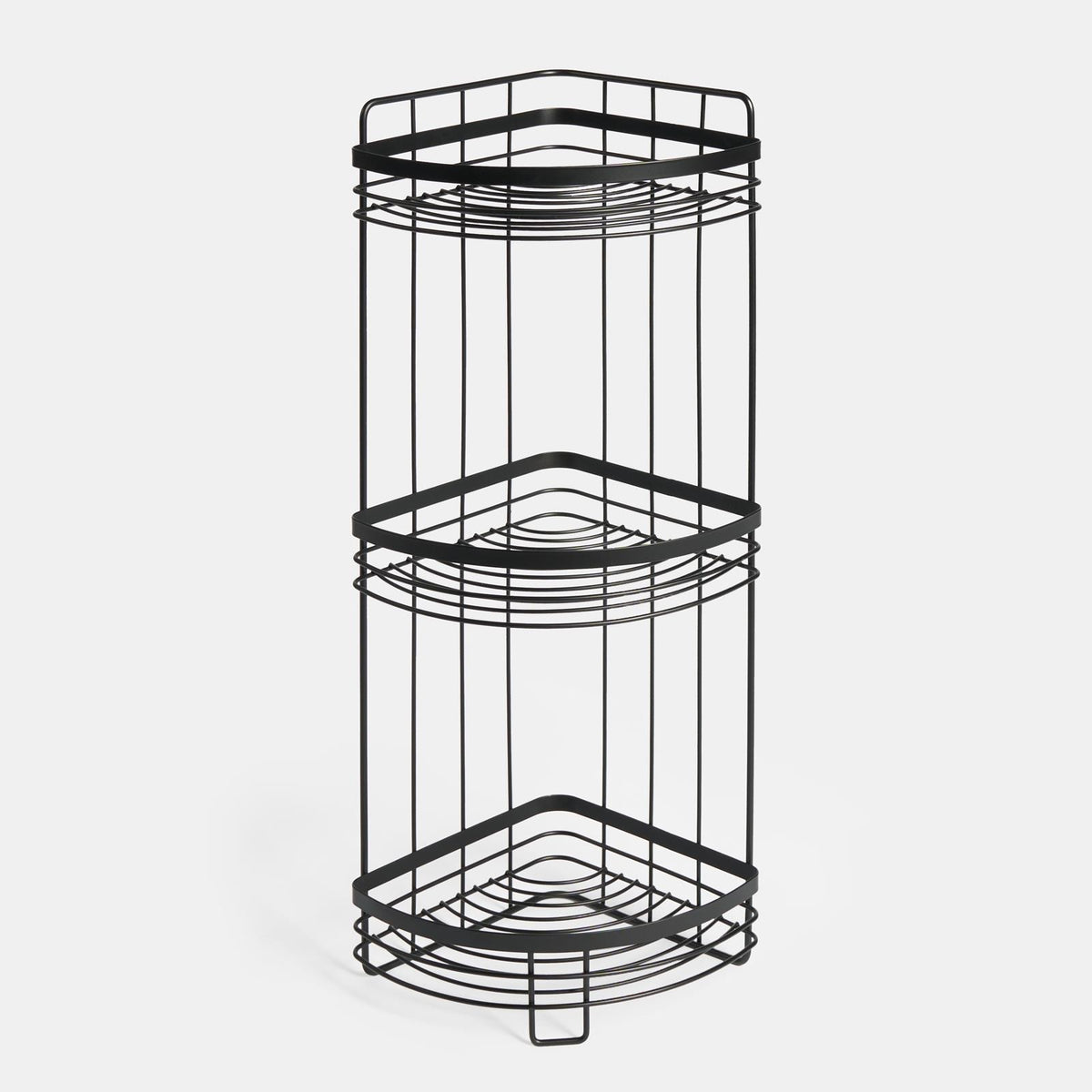 OHS 3 Tier Shower Caddy Bathroom Organiser Plastic Freestanding Corner Shelf
