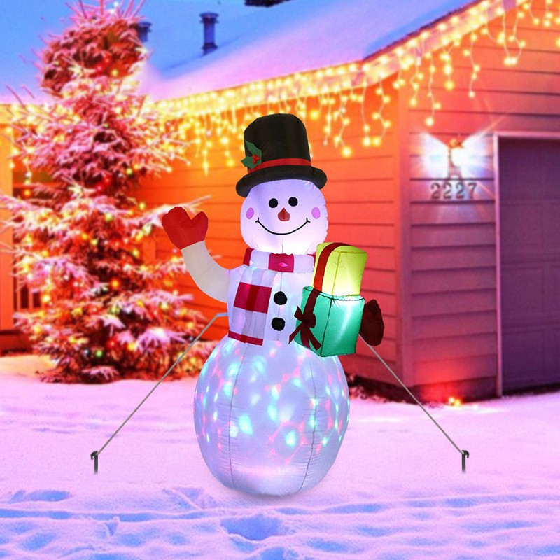 5FT Christmas Inflatable Snowman w/LED Light Blow Up Indoor/outdoor Garden Decor
