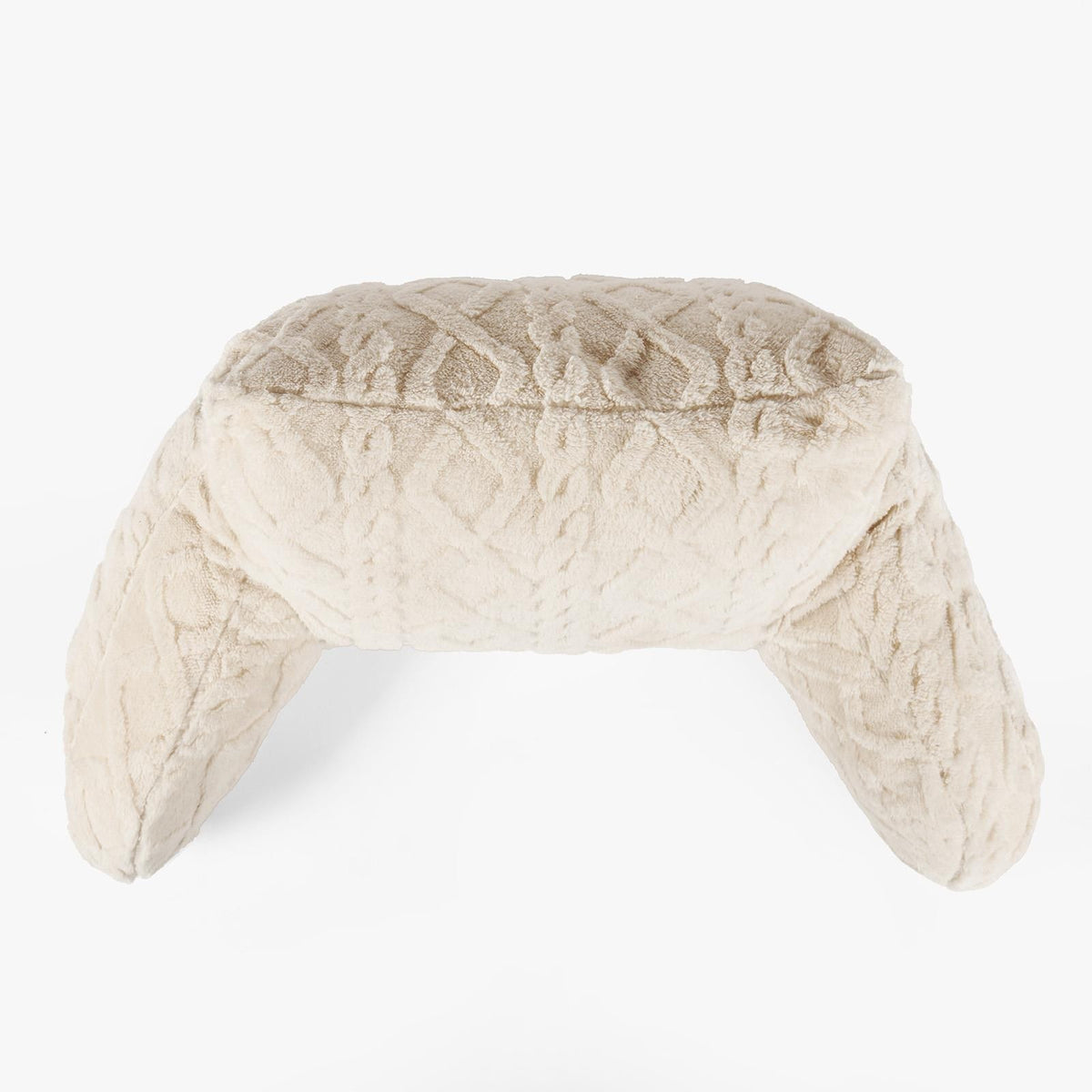 Cuddle Cushion for Adults, Reading Pillow for Bed Sofa Cable Knit - Cream