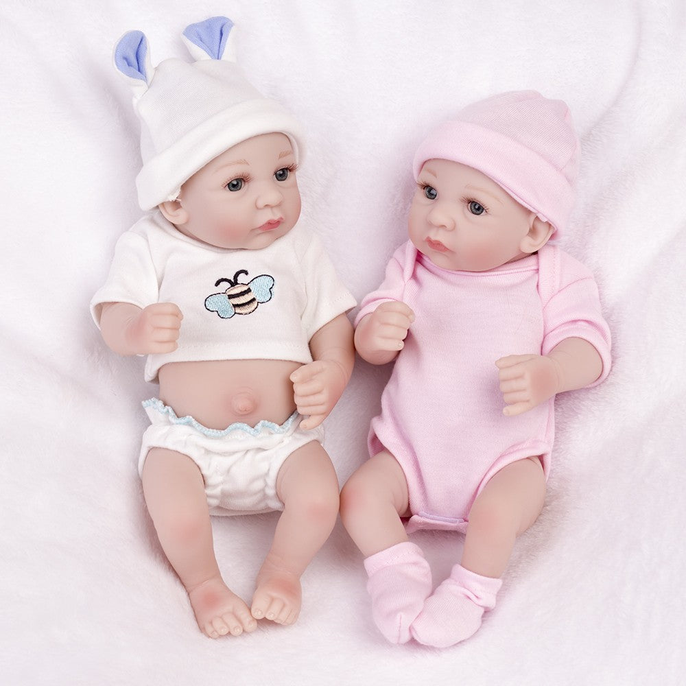 Lifelike Reborn Dolls Full Body Vinyl Silicone Waterproof Newborn Girl/Boy/Twins