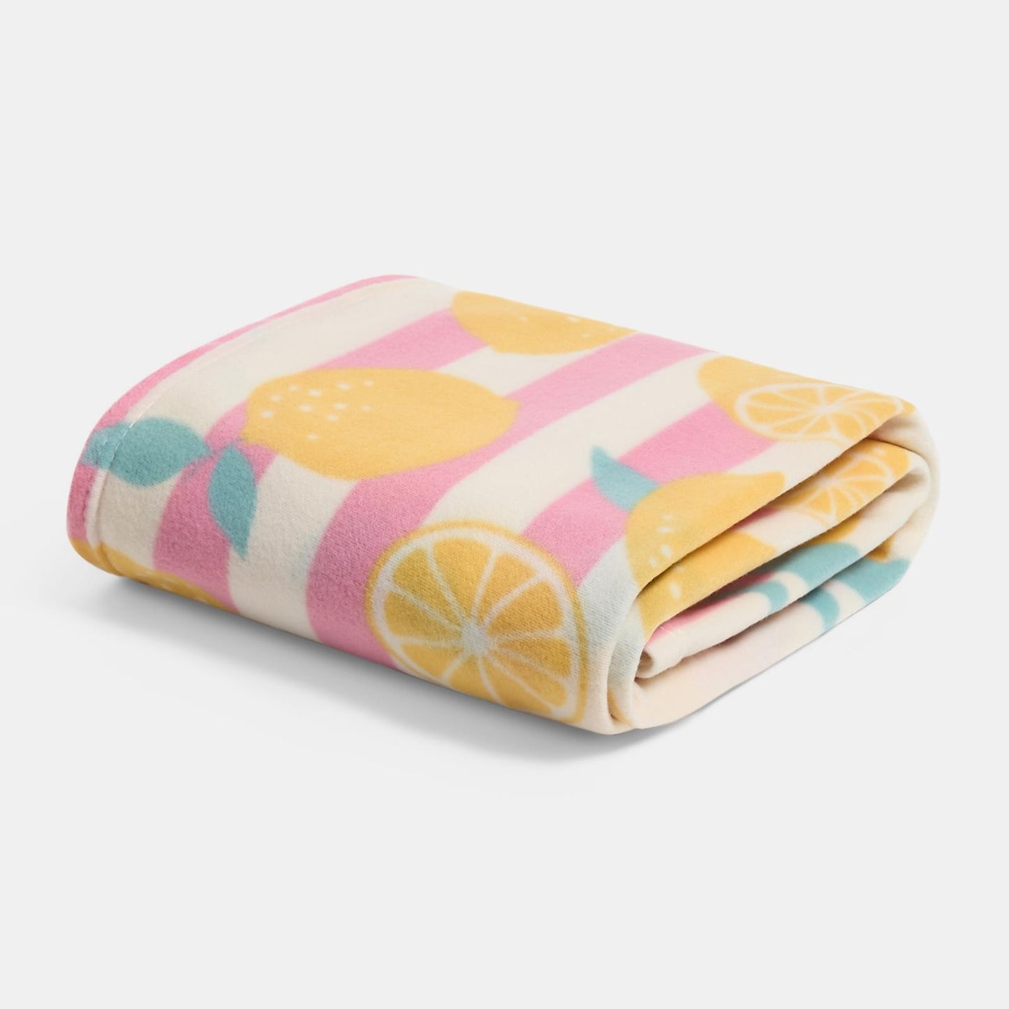 OHS Lemon Stripes Throw Soft Blanket Polar Fleece Lightweight Bedspread