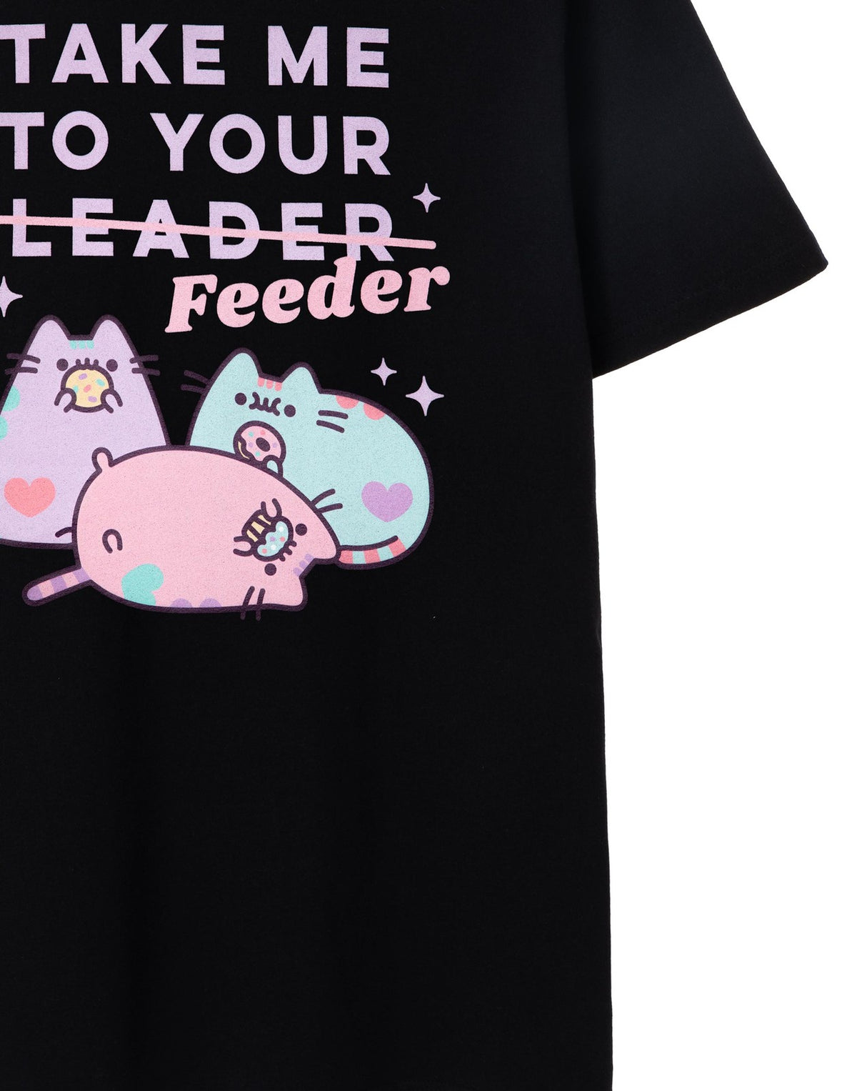 Pusheen Short Sleeved T-Shirt | Womens Black | Official Merch
