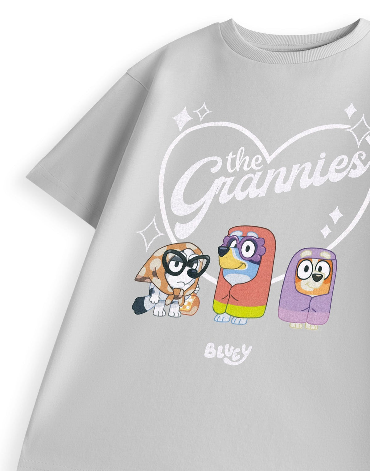 Bluey Short Sleeved T-Shirt | Unisex Kids Light Grey | Official Merch