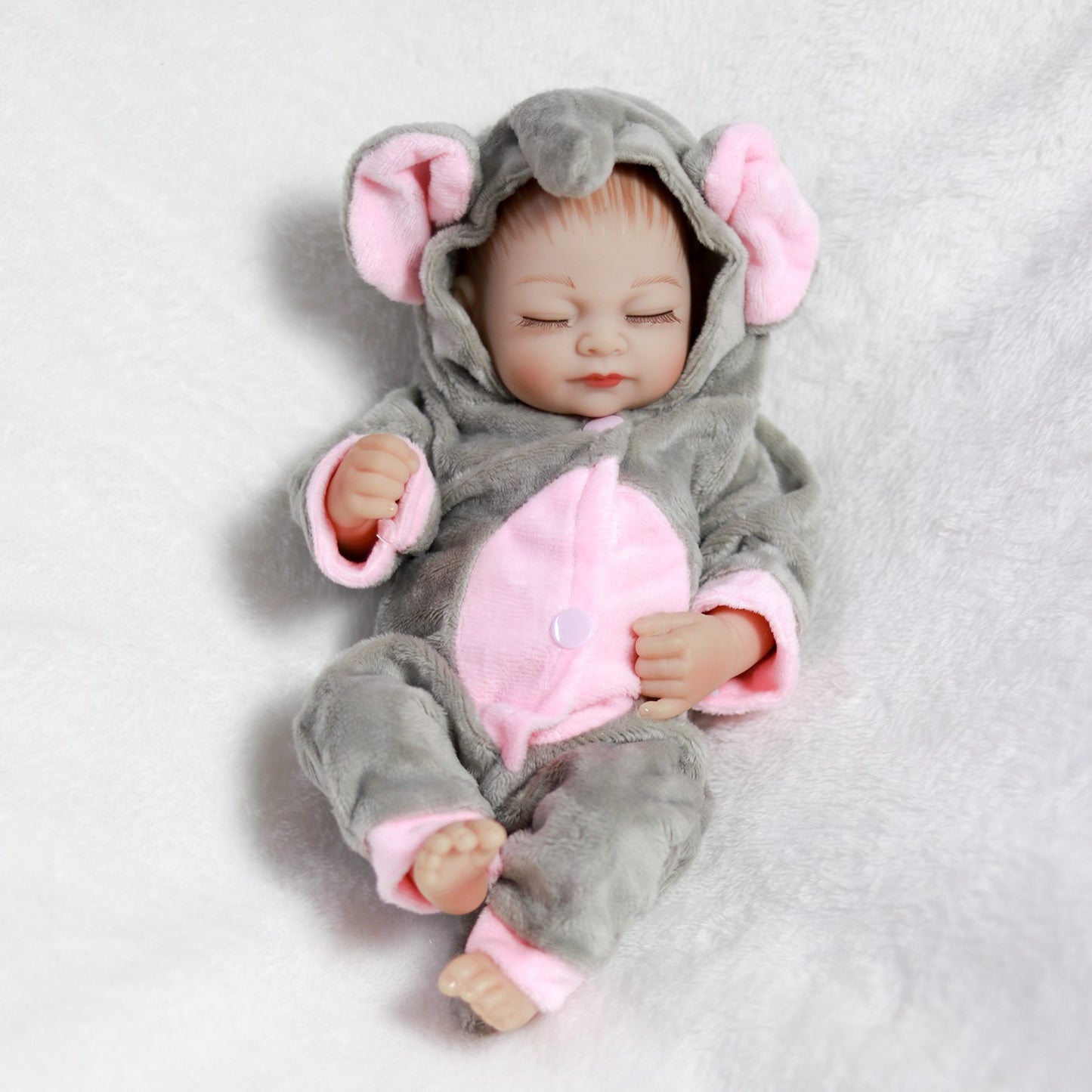 10" Handmade Reborn Dolls Realistic Mini Girl Doll Full Body Vinyl Silicone Toys