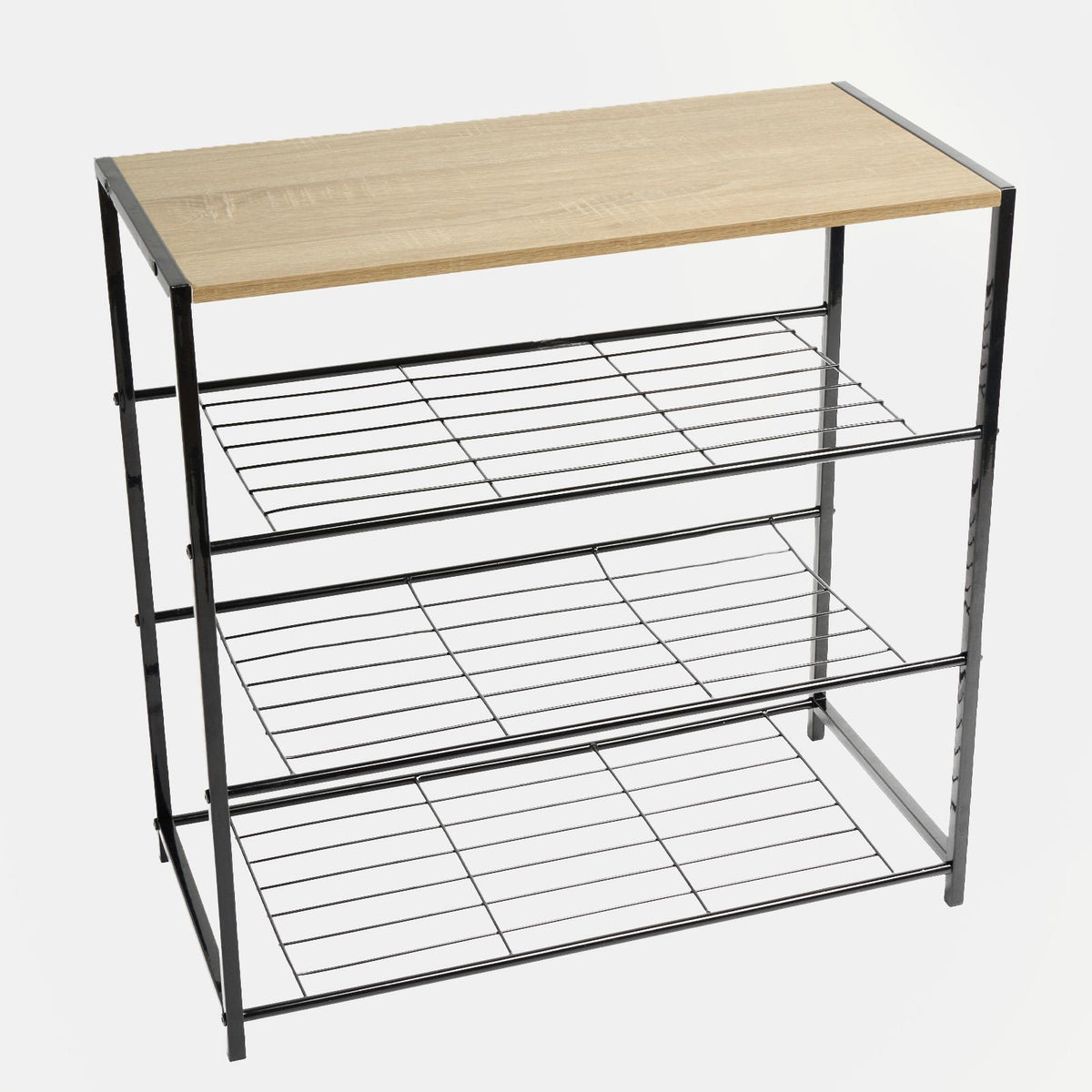4 Tier Storage Unit Shoe Organiser Hallway Office Home Decor Wire Shelving Unit