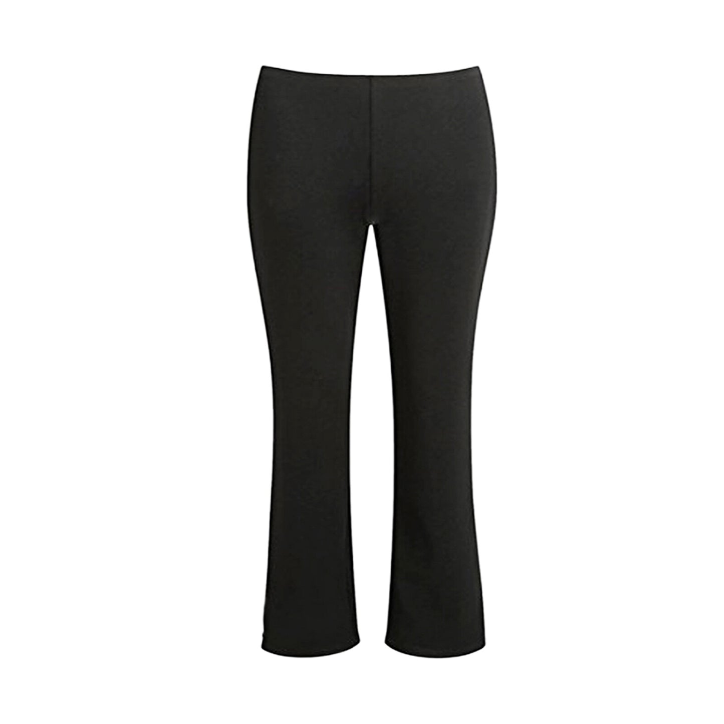 GIRLS SCHOOL TROUSER PULL ON FINELY RIBBED ELASTICATED WAIST BOOTLEG BOTTOM PANT