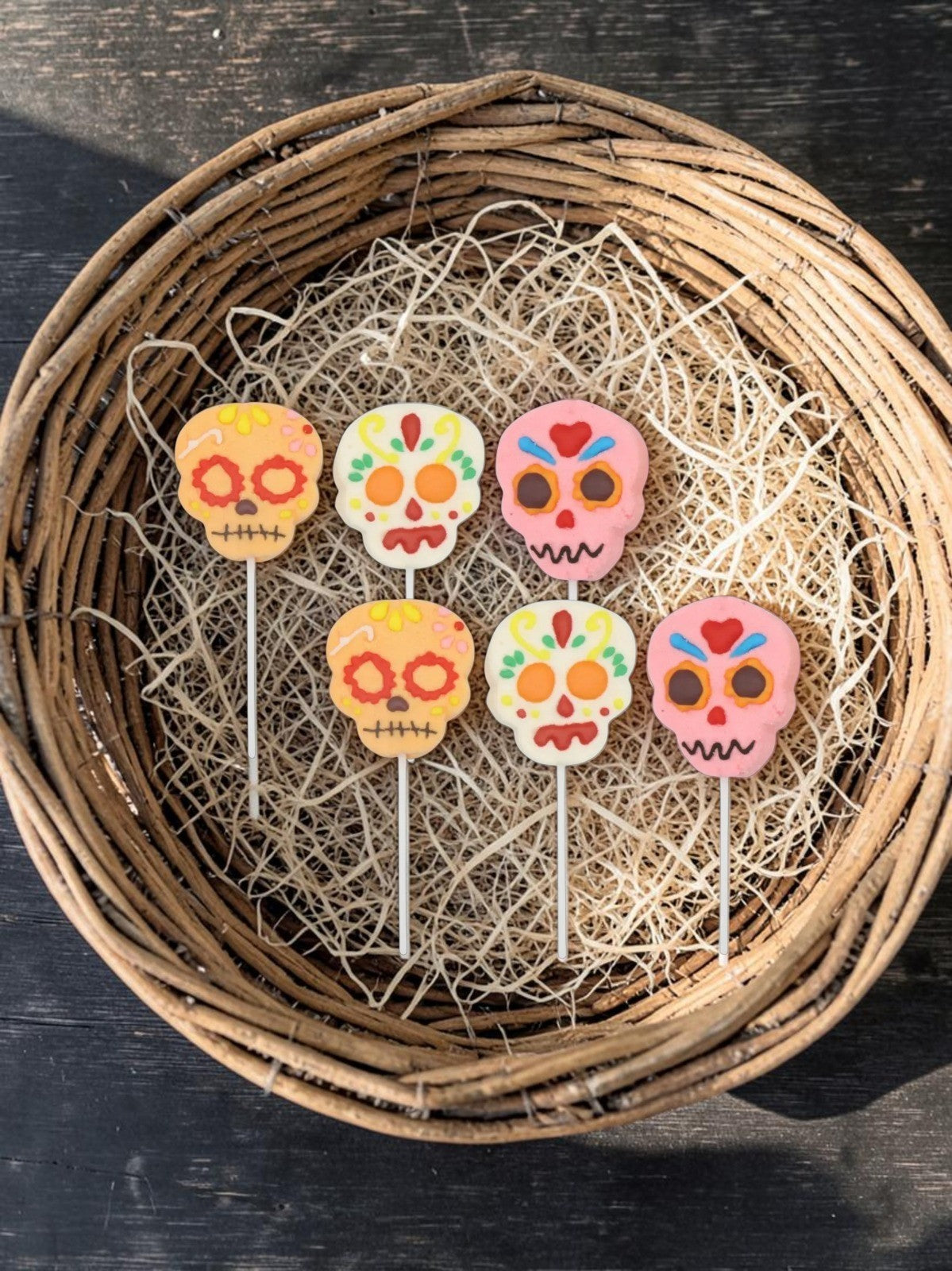 Skull Mallow Lollipops Halloween Fruit Flavoured Sweets 35g each 3, 6 or 12 Pack