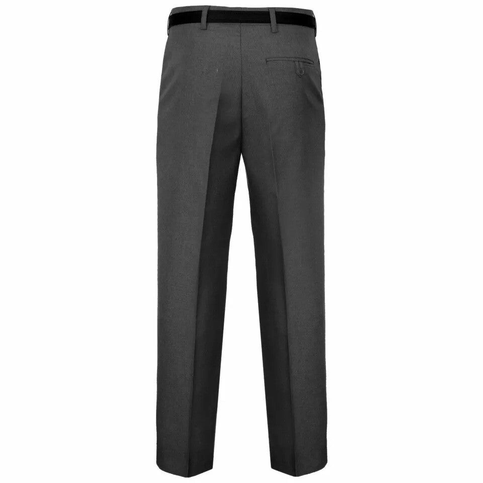 MENS OFFICE TROUSER BUSINESS WORK CASUAL SMART FORMAL BIG PLUS BELT POCKET PANTS