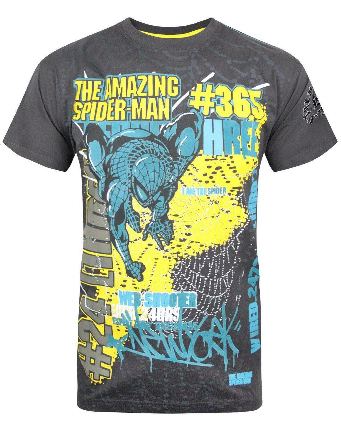 Marvel Short Sleeved T-Shirt | Mens Charcoal | Official Merch