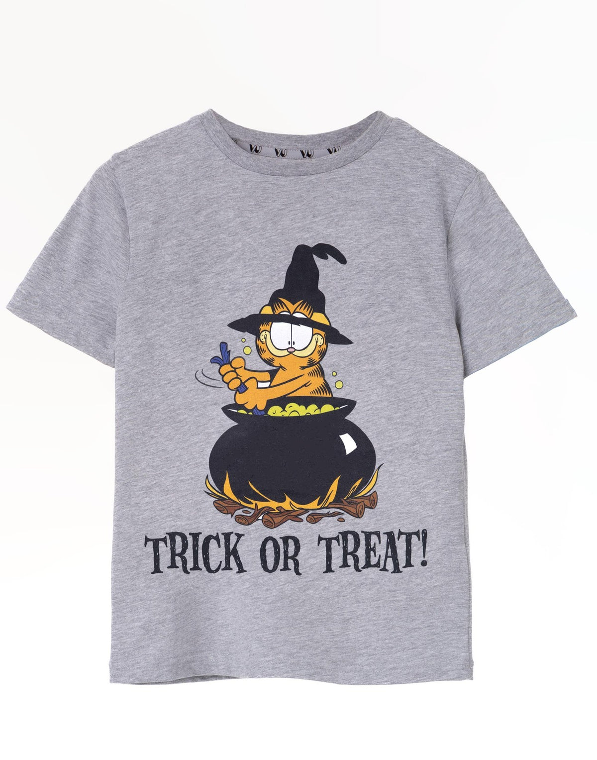 Garfield Short Sleeved T-Shirt | Unisex Kids Grey Marl | Official Merch