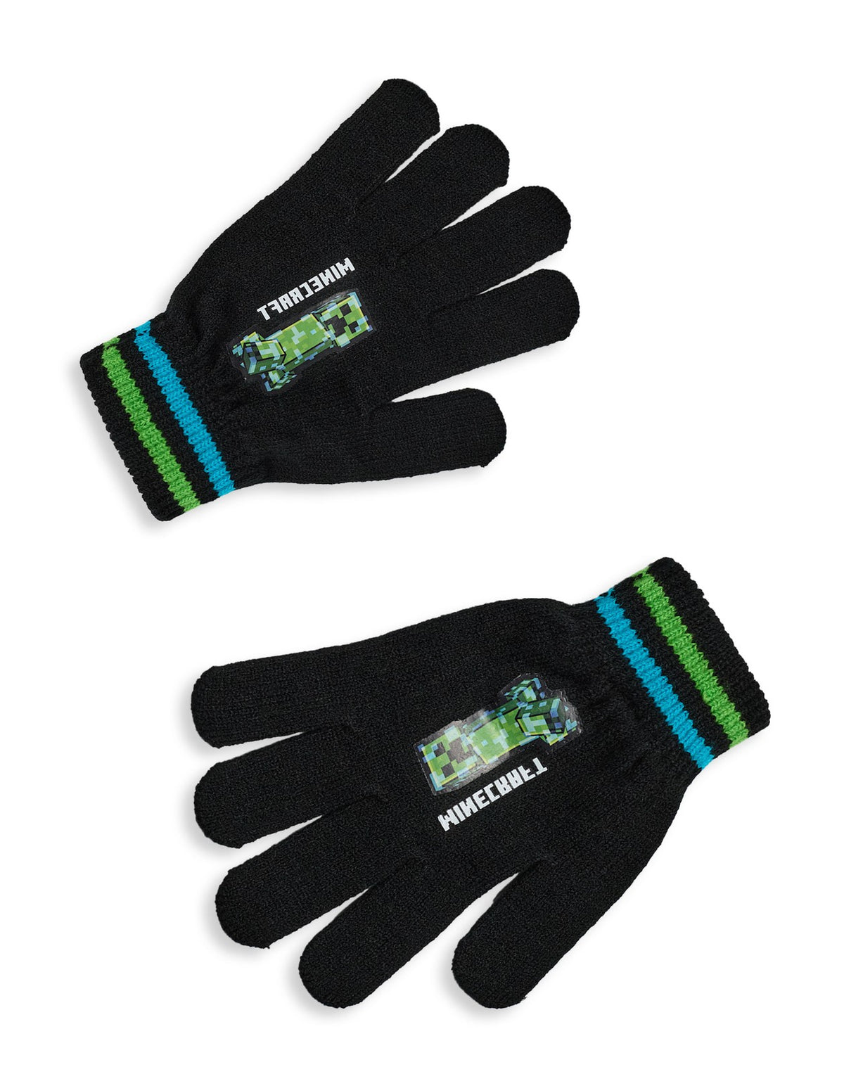 Minecraft Beanie and Gloves Set | Boys Black Gaming | Official Merch