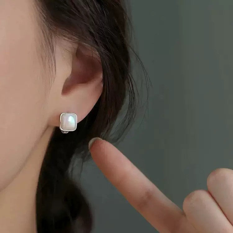 925 Sterling Silver Elegant Pearl Hoop Earrings Jewellery Women Girls Gift UK