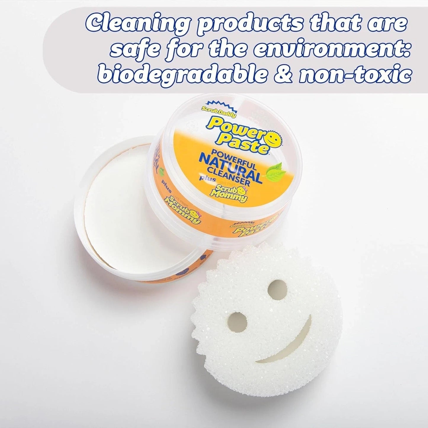 Scrub Daddy Power Paste Cleaner with Scrub Mommy Sponge for Heavy Duty Cleaning