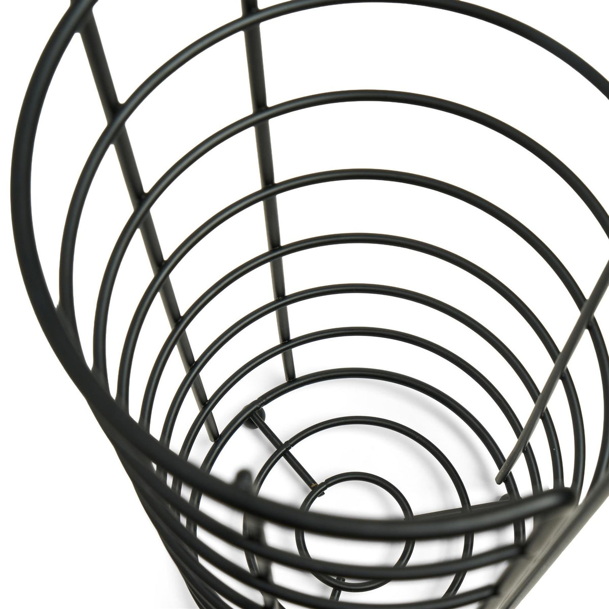 OHS Wire Toilet Roll Holder Free Standing Storage Rust Resistant Metal, Black