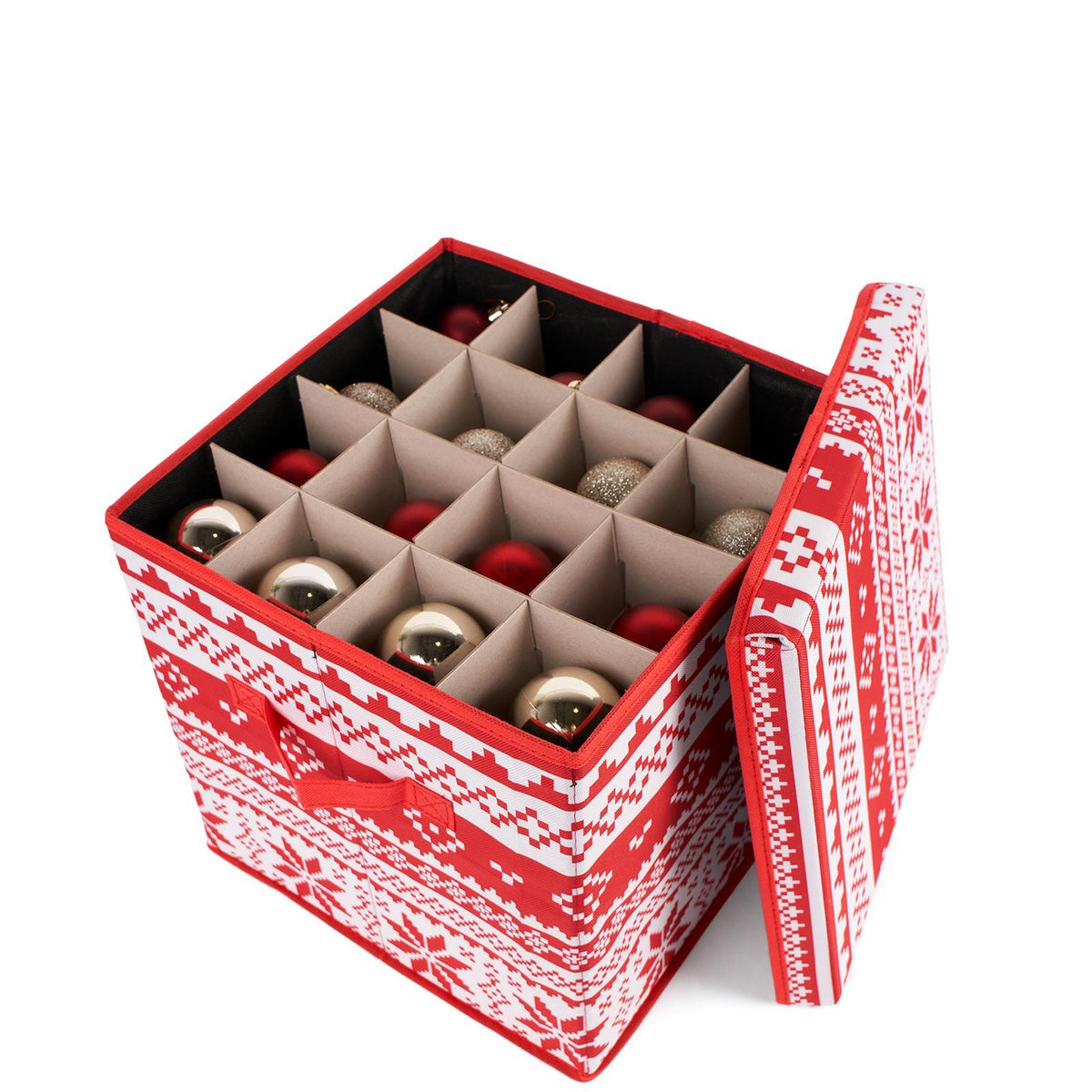 OHS Christmas Tree Bauble Storage Box Organiser Nordic Decoration Bag 64 Slots