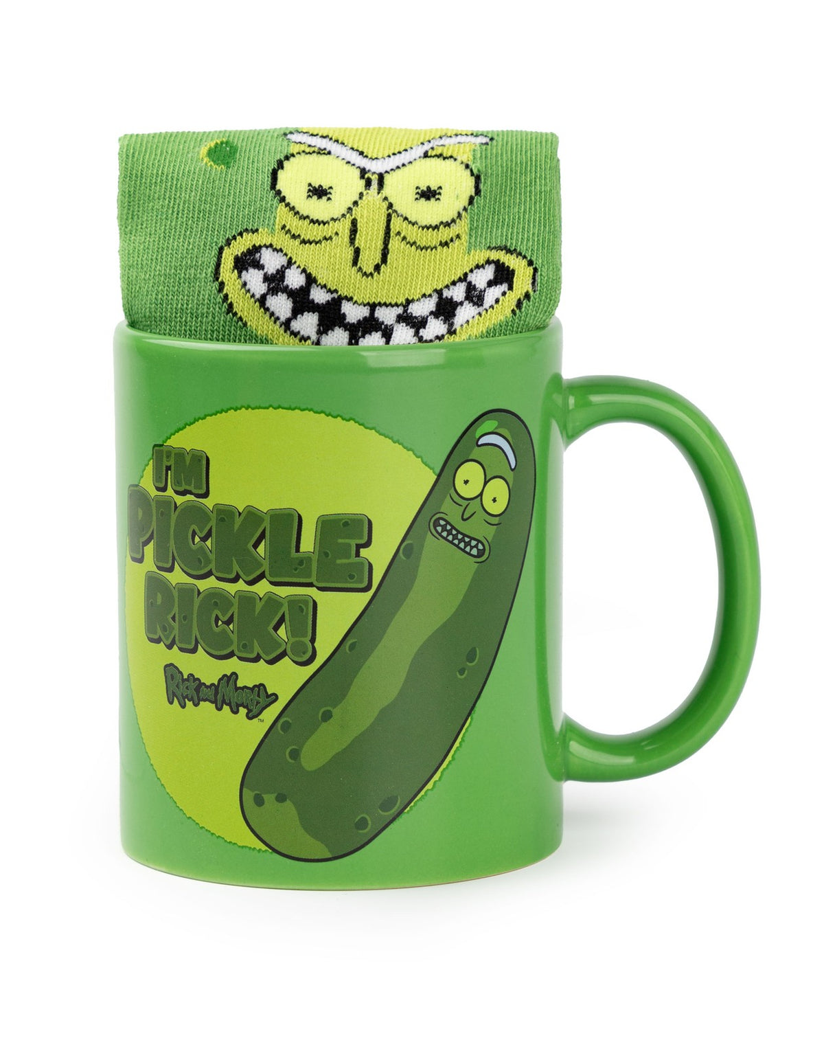 Rick And Morty Mug and Sock Gift Set | Mens Green | Official Merch