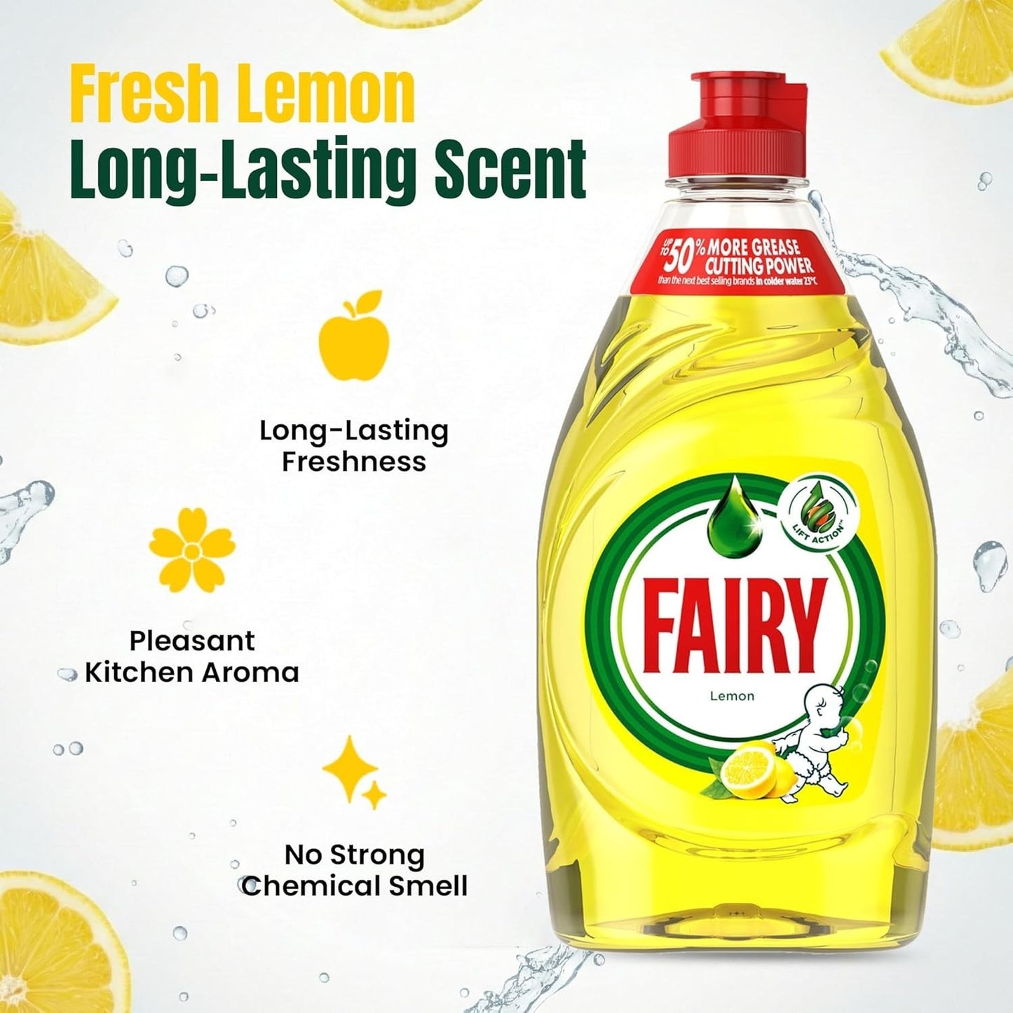 Fairy 6 Washing Up Liquid 320ml LiftAction Bundle Gift Set