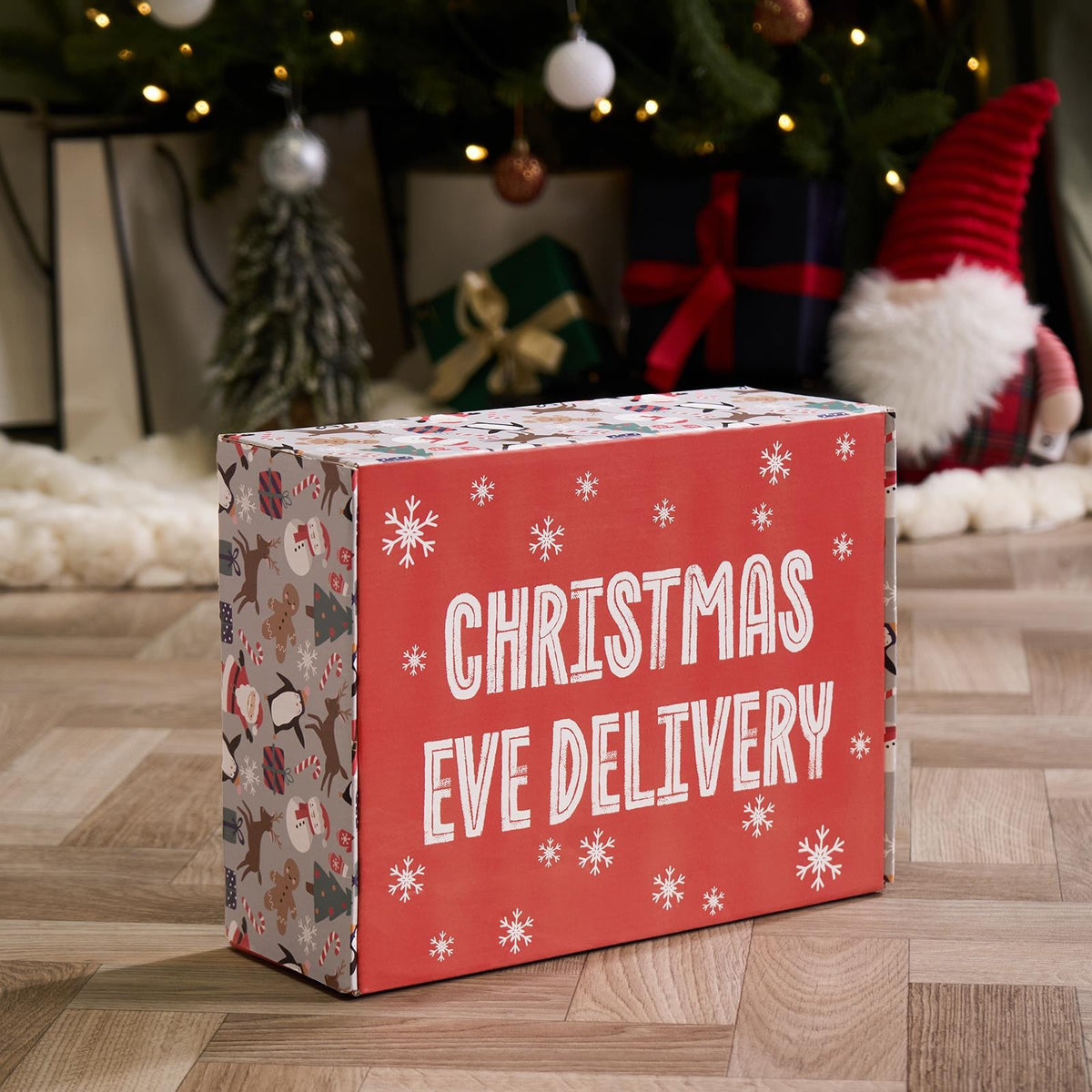 OHS Christmas Eve Box Reusable Xmas Festive Gift Paper Packaging Present Wrap