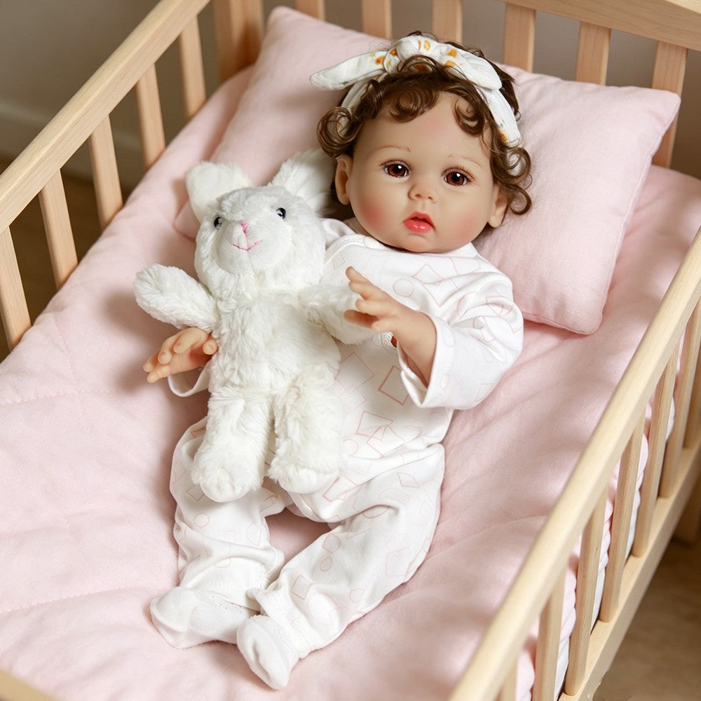 18in Reborn Dolls Realistic Newborn Baby Girl Full Body Vinyl Silicone Doll Gift