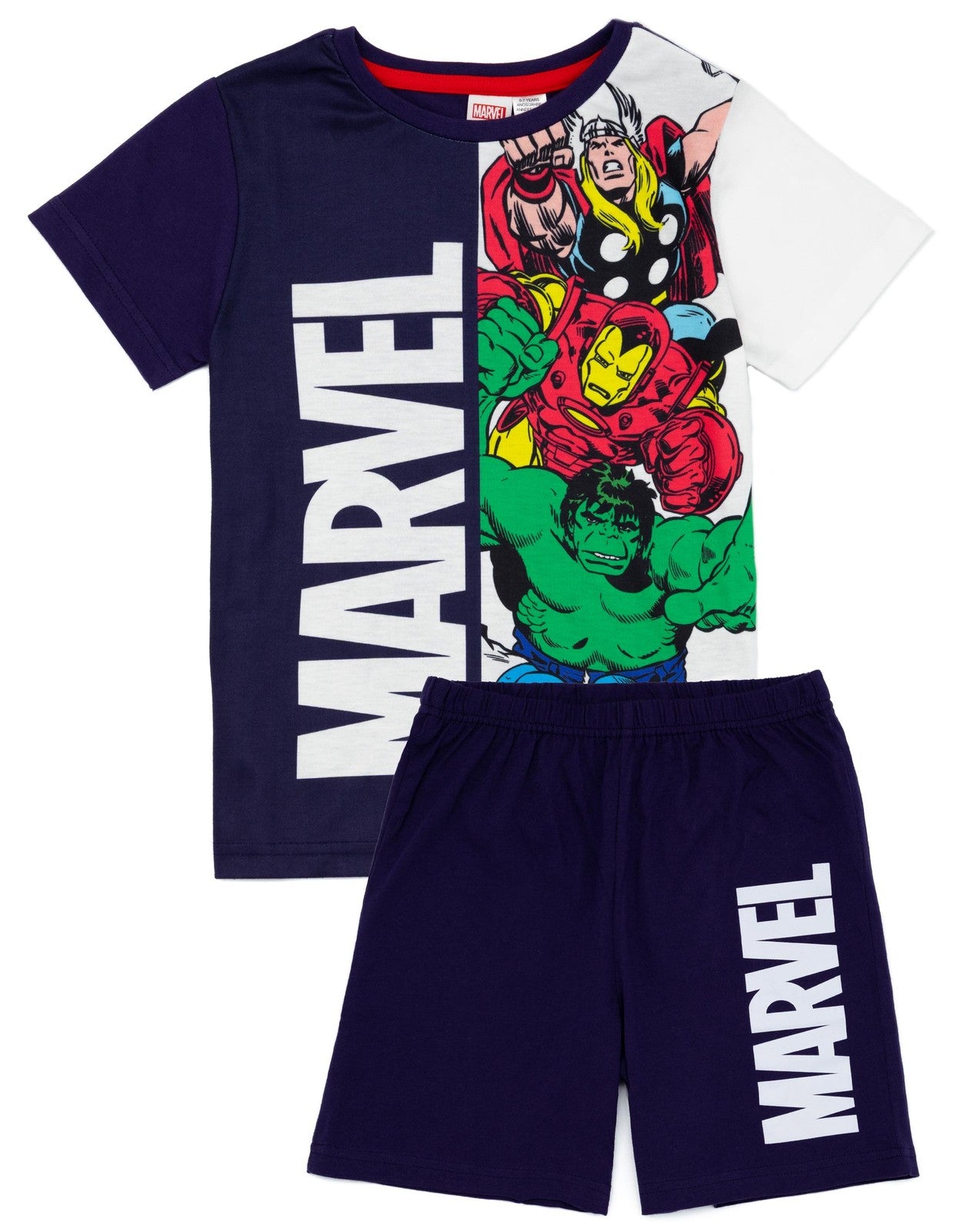 Marvel Short Sleeve Short Leg Pyjama Set | Boys Blue | Official Merch