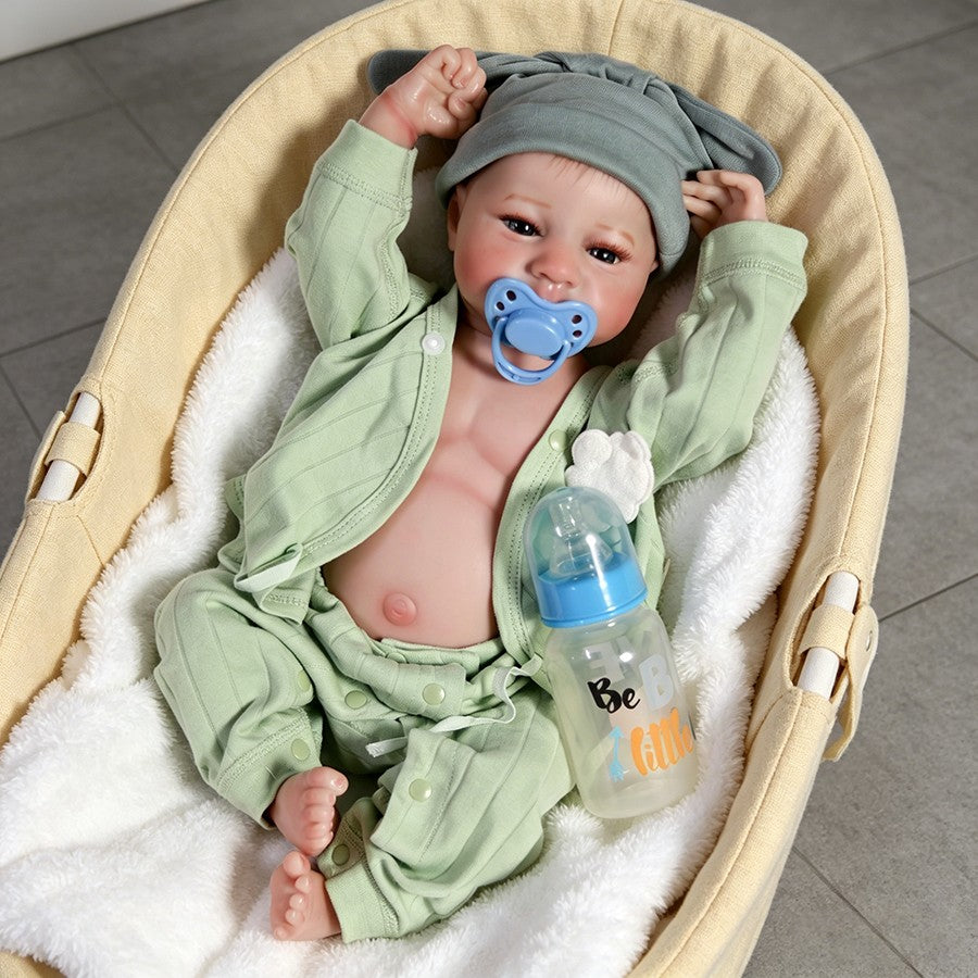 Realistic Reborn Newborn Baby Boy Doll Full Vinyl Silicone Body Real Life Dolls