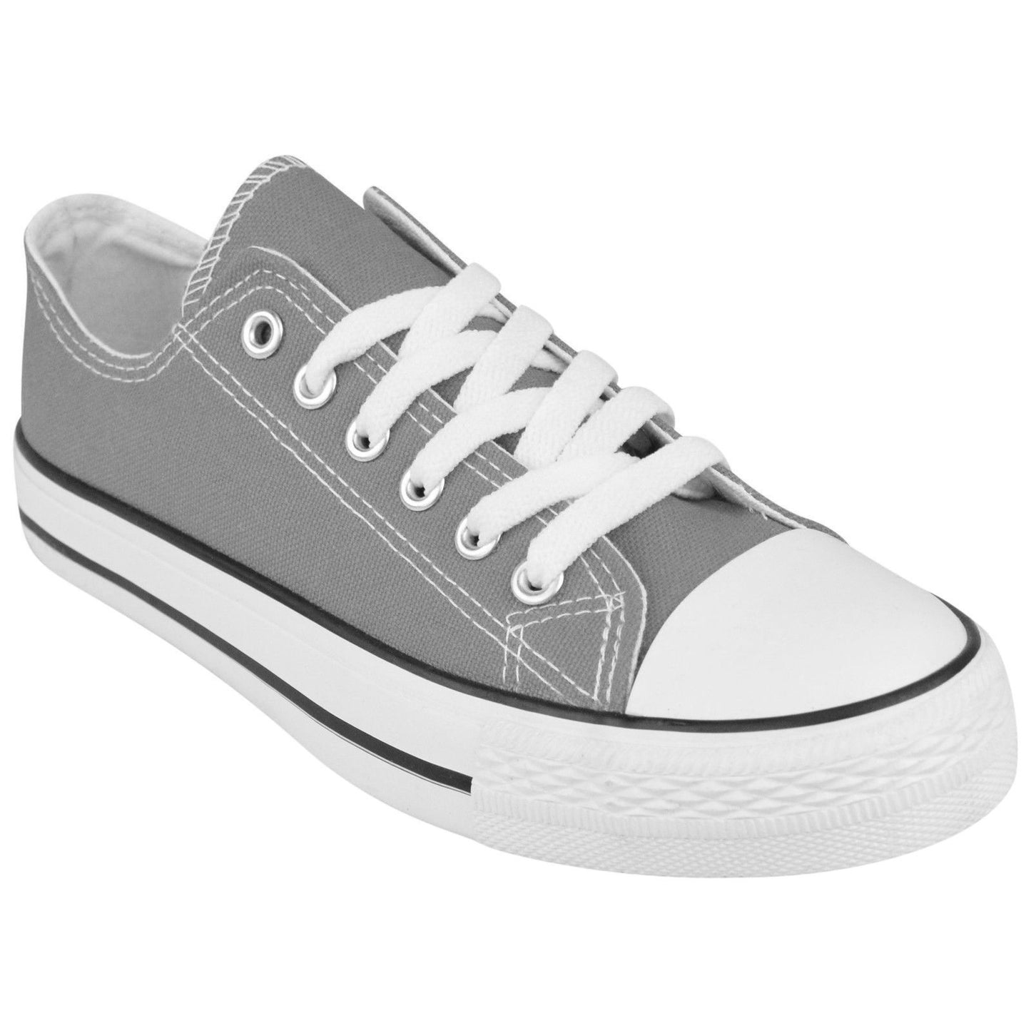 WOMENS SHOES LADIES LACE UP PLIMSOLLS PUMPS SNEAKERS TRAINERS SKATERS PLIMSOLES