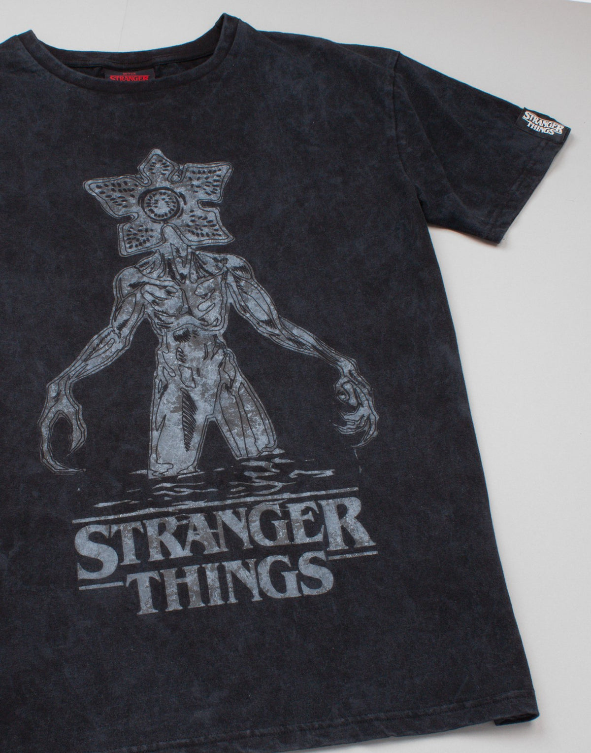 Stranger Things Short Sleeved T-Shirt | Womens Charcoal | Official Merch