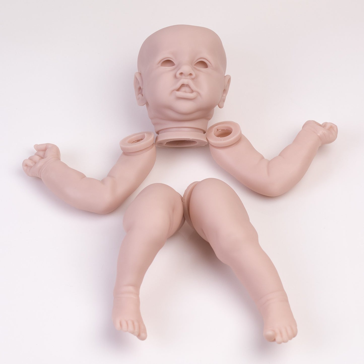 22'' Realistic Reborn Baby Doll Kit Unpainted Vinyl Silicone Baby Parts Kits DIY