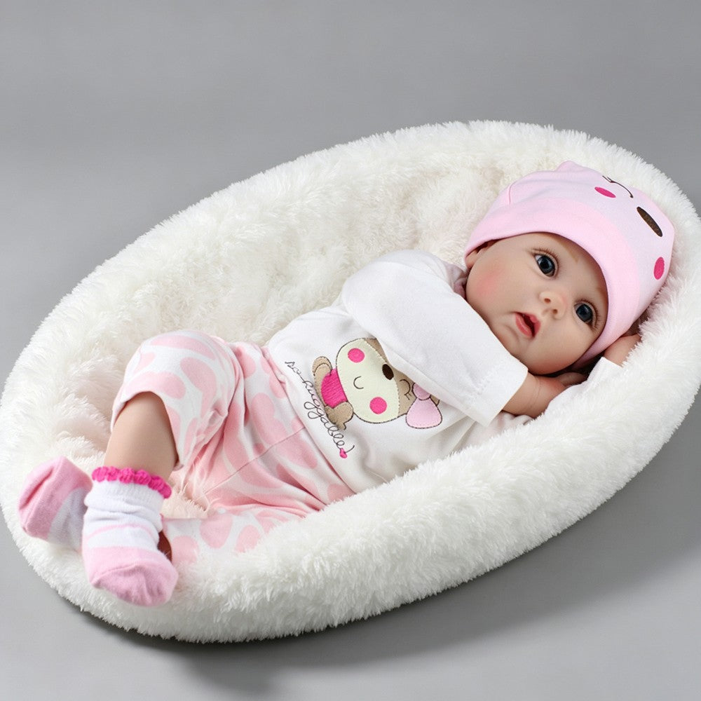22" Reborn Baby Dolls Vinyl Silicone Realistic Newborn Girl Doll Lifelike Gift