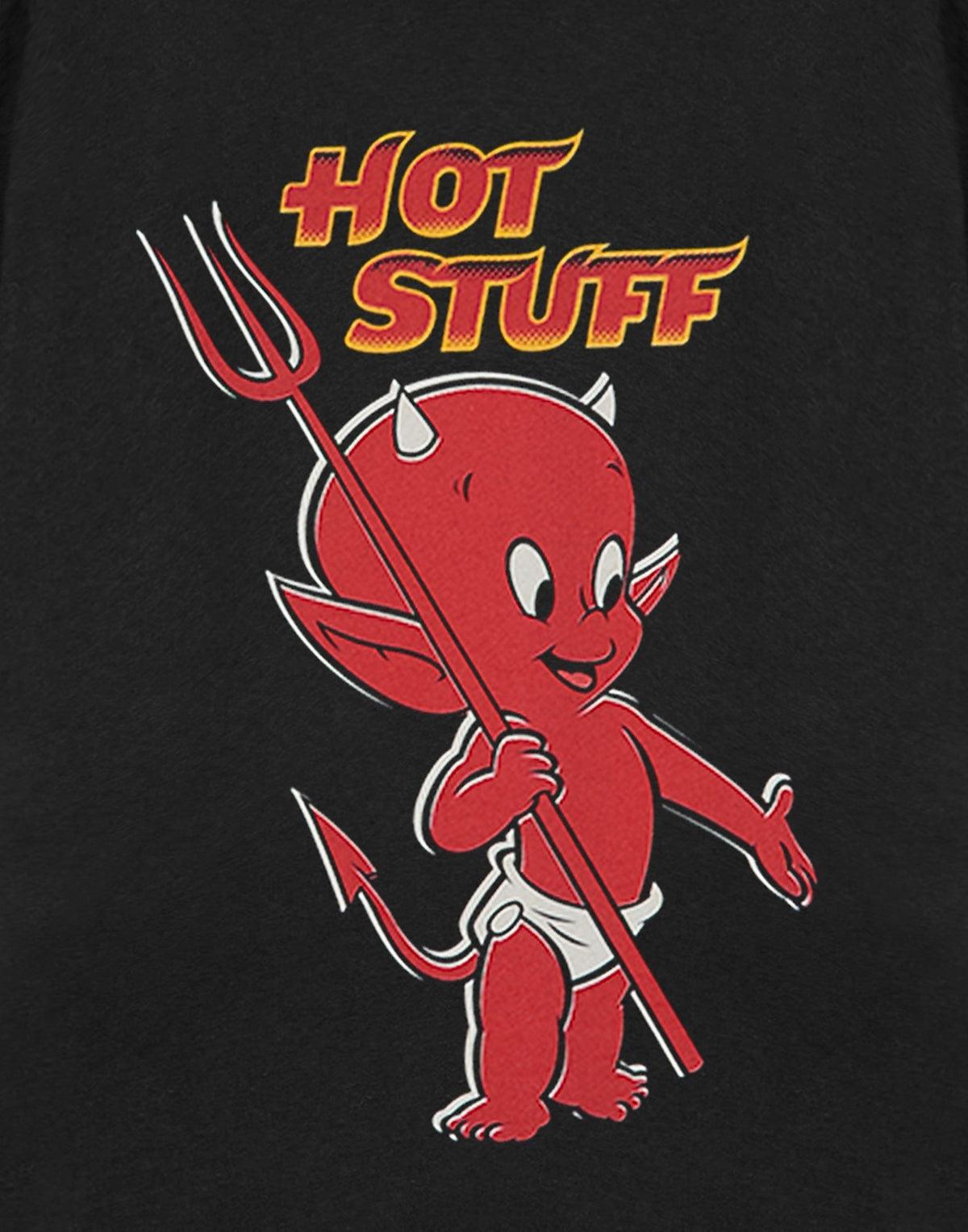 Hot Stuff Short Sleeved T-Shirt | Unisex Black | Official Merch