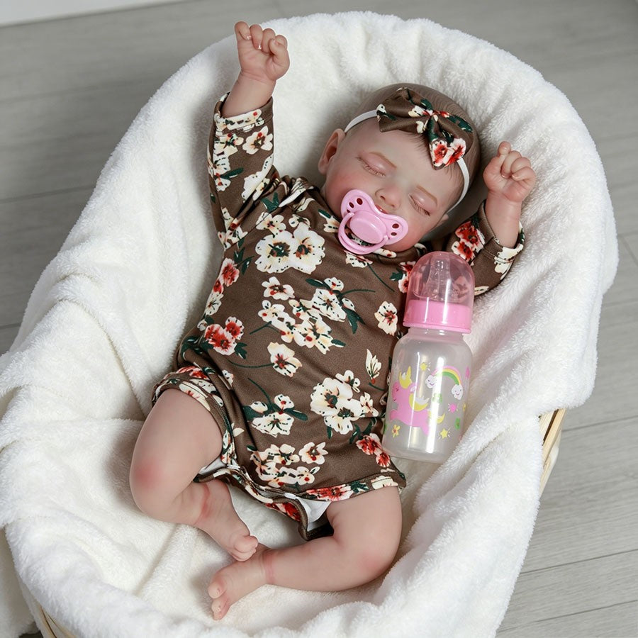 16inch Reborn Baby Dolls Vinyl Silicone Handmade Newborn Girl Adorable Doll Gift