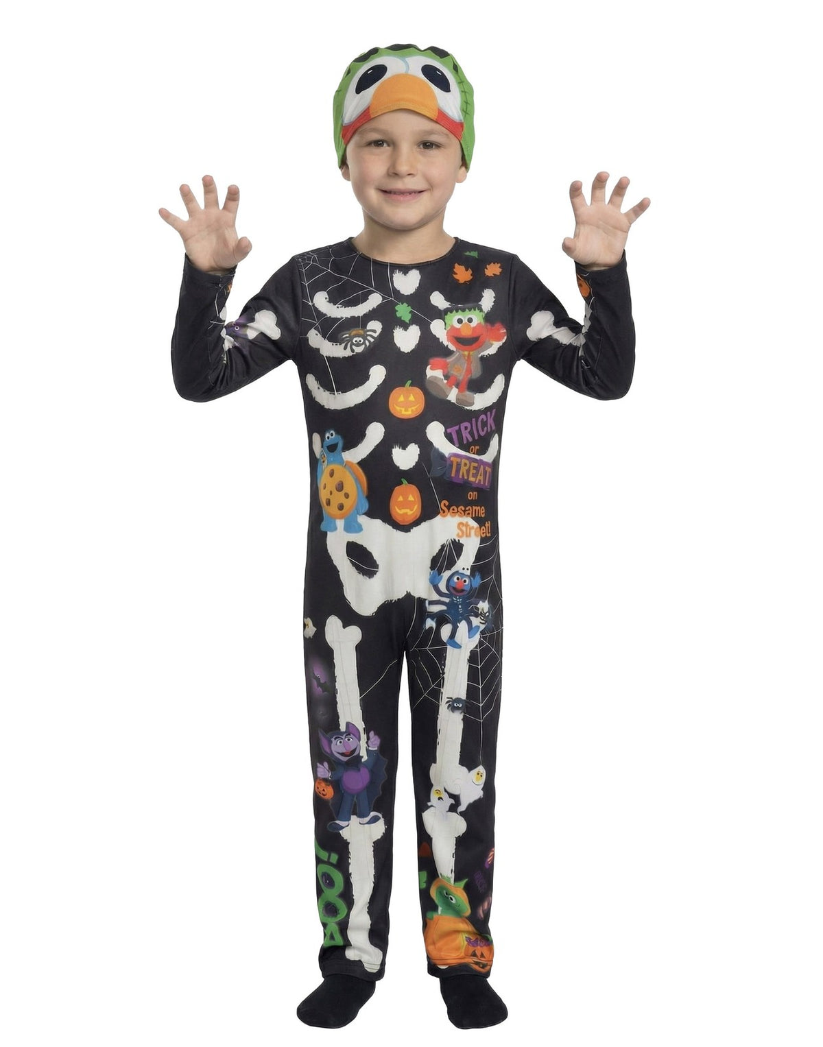 Sesame Street 2 Piece Costume | Unisex Kids Black | Official Merch