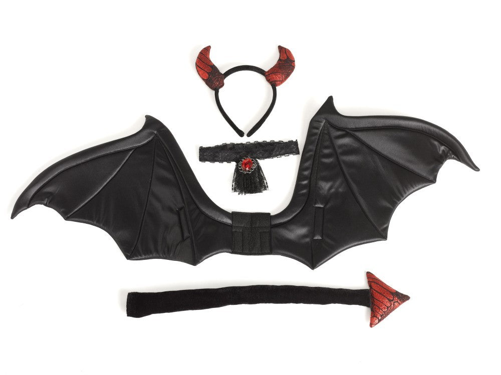 DEVIL CHILD Halloween Fancy Dress Costume Devils Red Spooky Outfit Girls Tulle