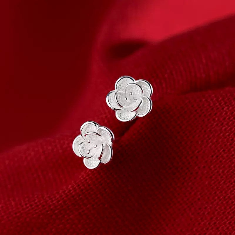 925 Sterling Silver Flower Stud Earrings Jewellery Women Girls Gift UK