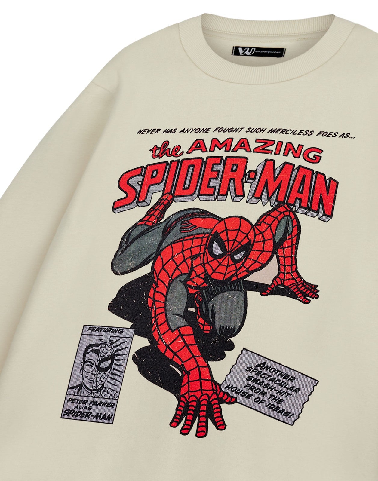 Marvel Sweatshirt | Mens Oatmeal | Official Merch