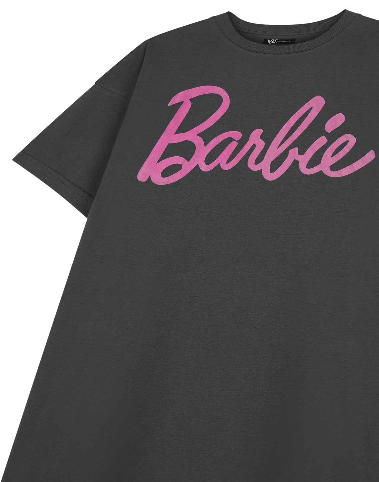Barbie Short Sleeved T-Shirt Dress | Womens Charcoal | Official Merch