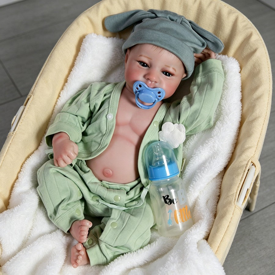 Realistic Reborn Newborn Baby Boy Doll Full Vinyl Silicone Body Real Life Dolls