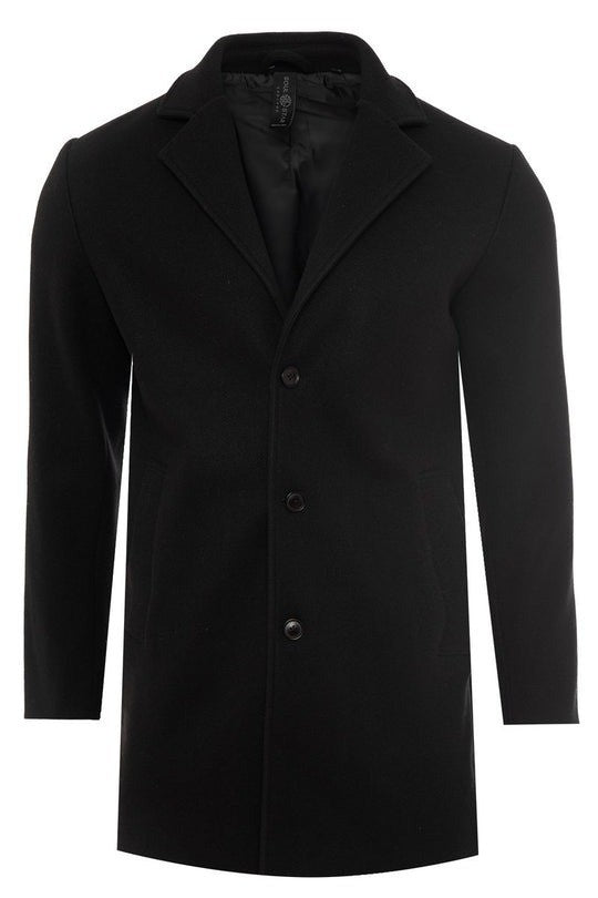 MENS TRENCH COAT CLASSIC SLIM FIT NOTCHED COLLAR STYLISH OVERCOAT OUTWEAR JACKET