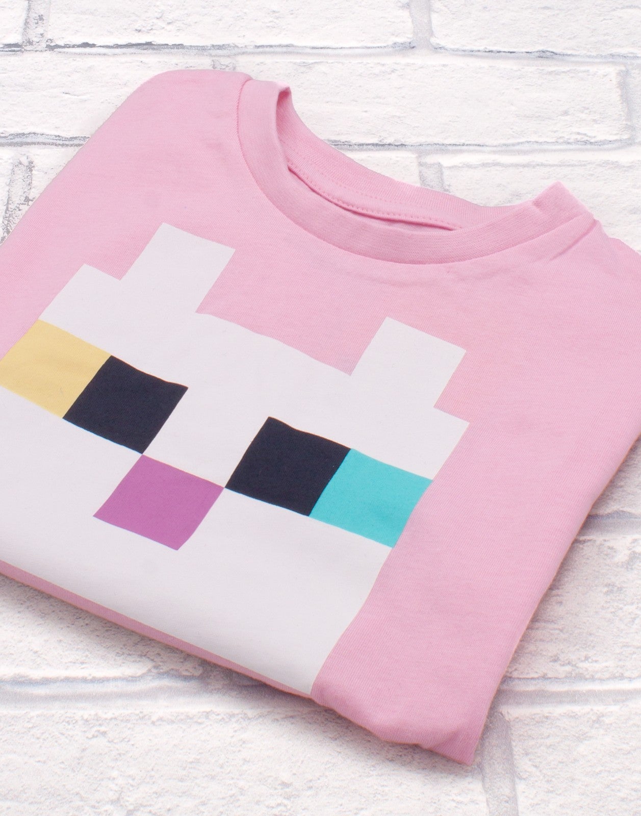 Minecraft Short Sleeved T-Shirt | Girls Pink Gaming | Official Merch