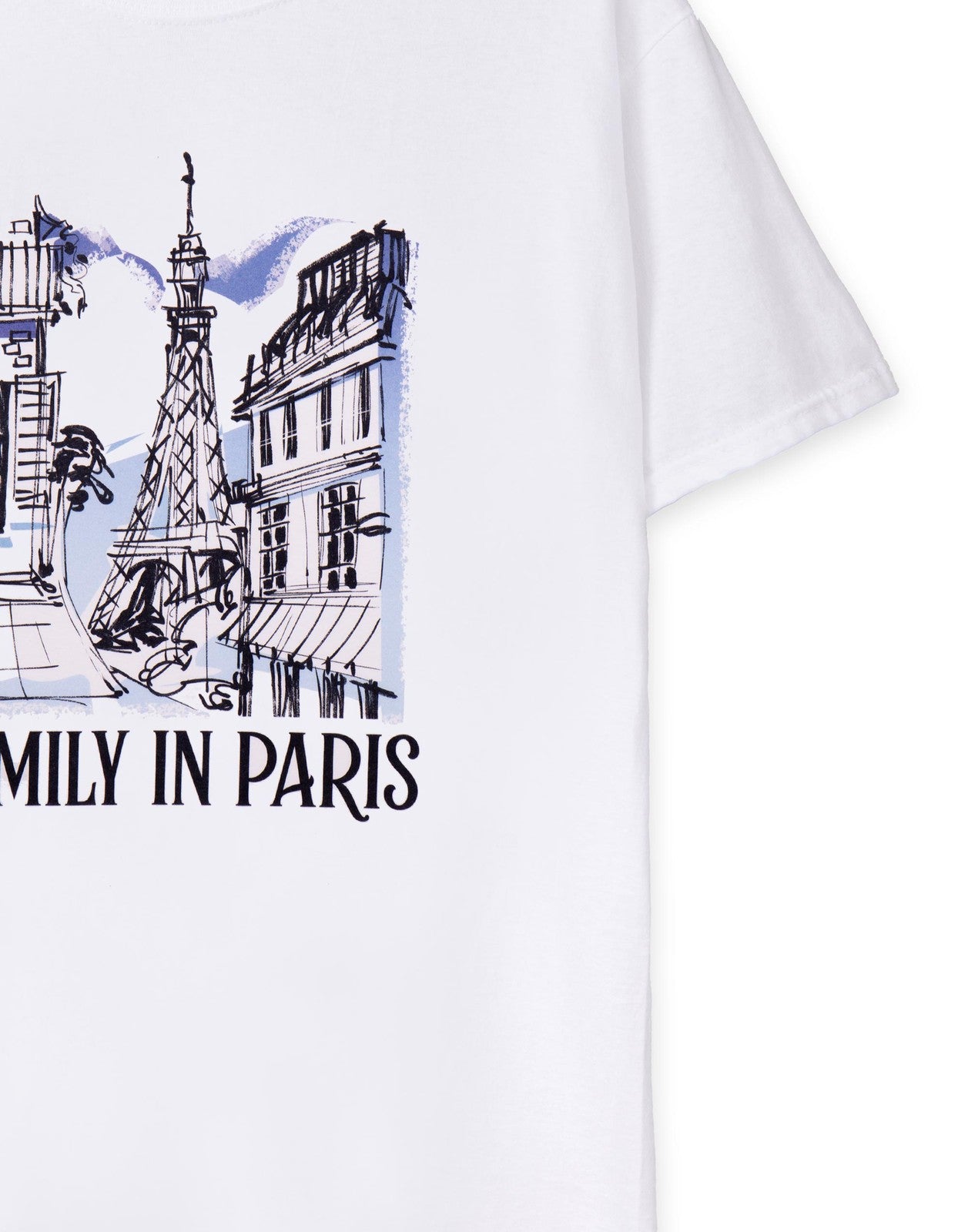 Emily In Paris Short Sleeved T-Shirt | Womens White | Official Merch