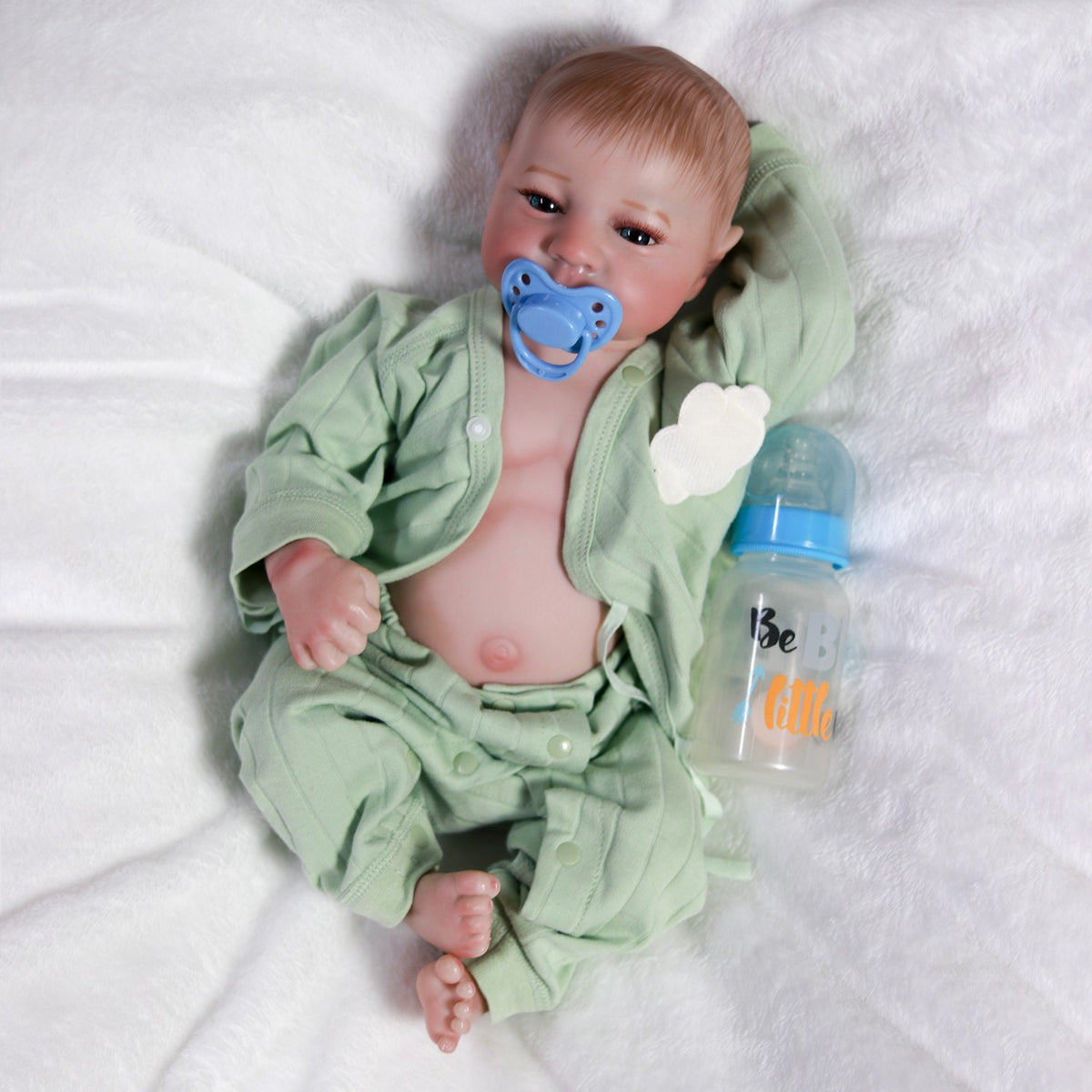 18" Lifelike Waterproof Reborn Baby Dolls Newborn Boy Doll Full Body Vinyl Twins