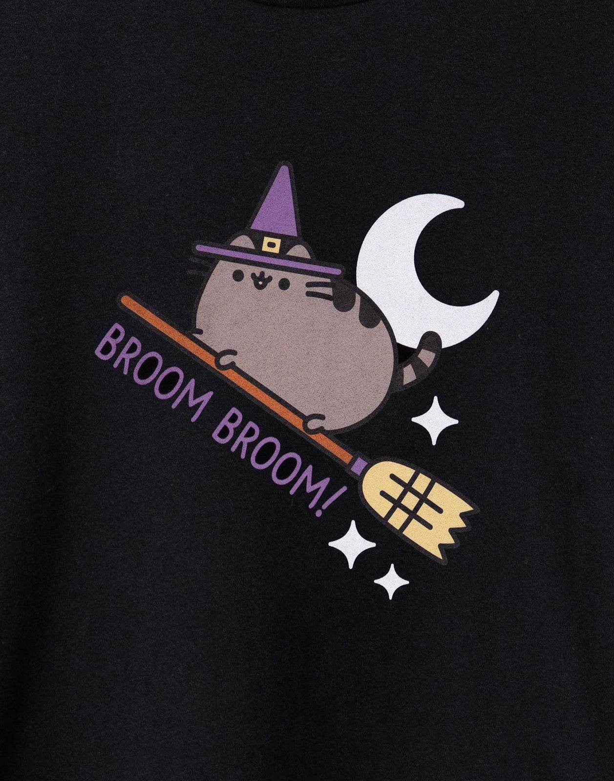 Pusheen Short Sleeved T-Shirt | Girls Black | Official Merch