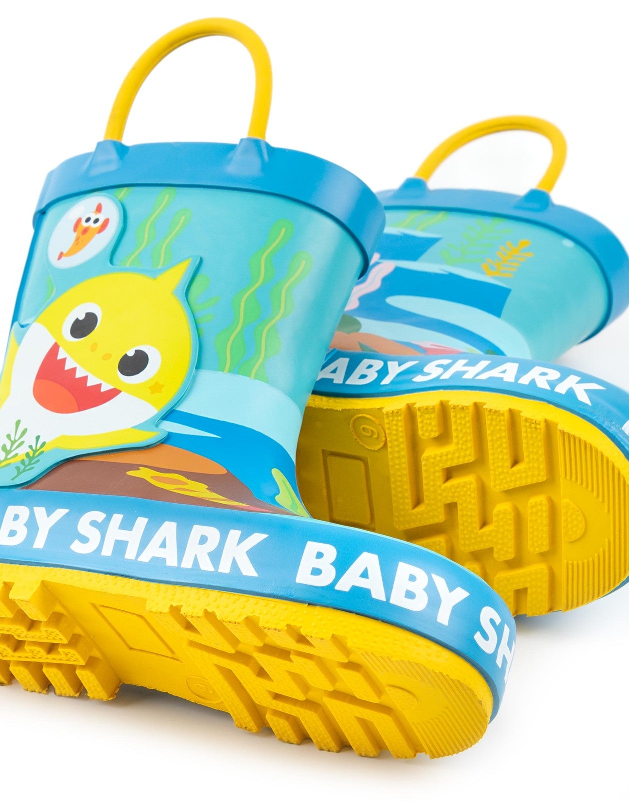 Baby Shark Wellington Boots with Handles | Boys Blue | Official Merch
