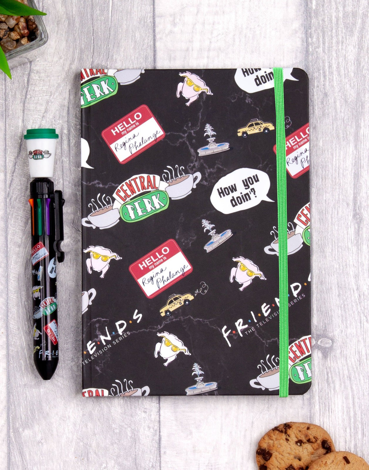 Friends Composition Notebook and Pen | Womens Black | Official Merch