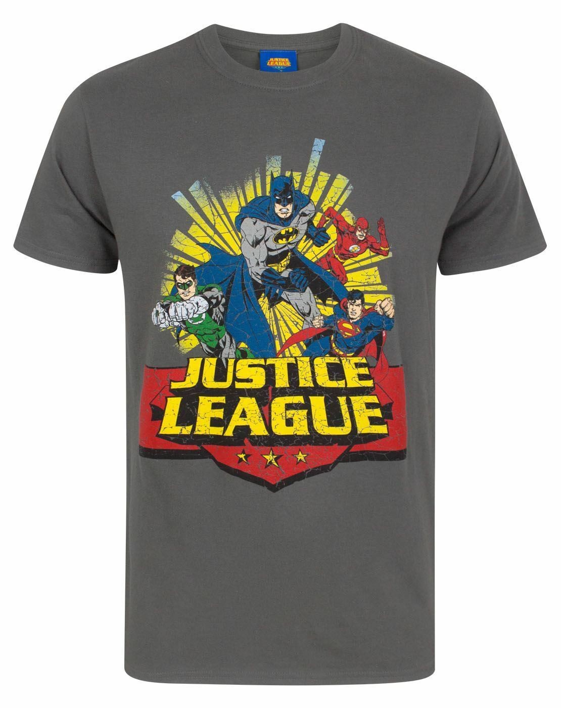 DC Comics Short Sleeved T-Shirt | Mens Grey | Official Merch