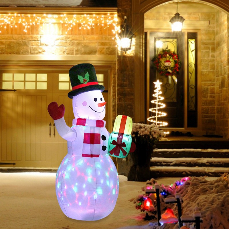 5FT Christmas Inflatable Snowman w/LED Light Blow Up Indoor/outdoor Garden Decor