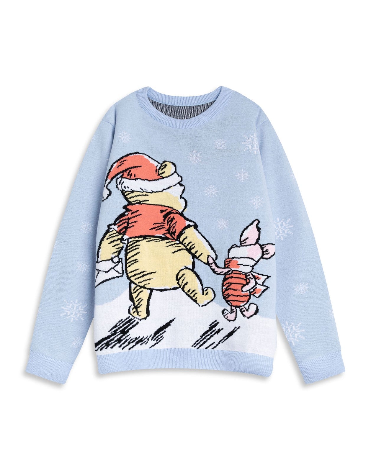 Winnie the Pooh Christmas Jumper | Womens Blue | Official Merch